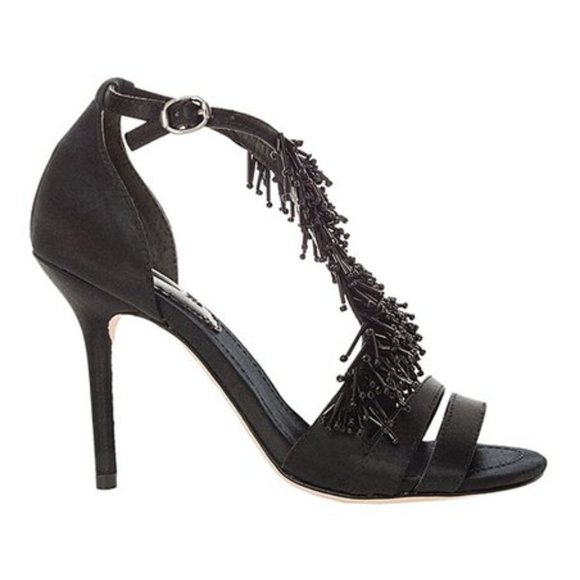 NWT/NIB Leon Max | Black Samba Beaded T-Strap Sandal - 9M - Picture 2 of 10